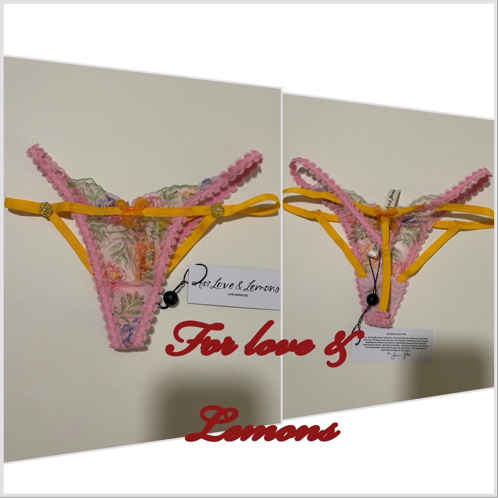 New For love & Lemons Sorbet Rose thong panty XXS
Sold out everywhere!